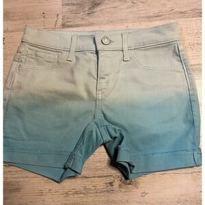 NWOT Old Navy Girls Tie-Dye Ombré Midi Jean Shorts Sz 10